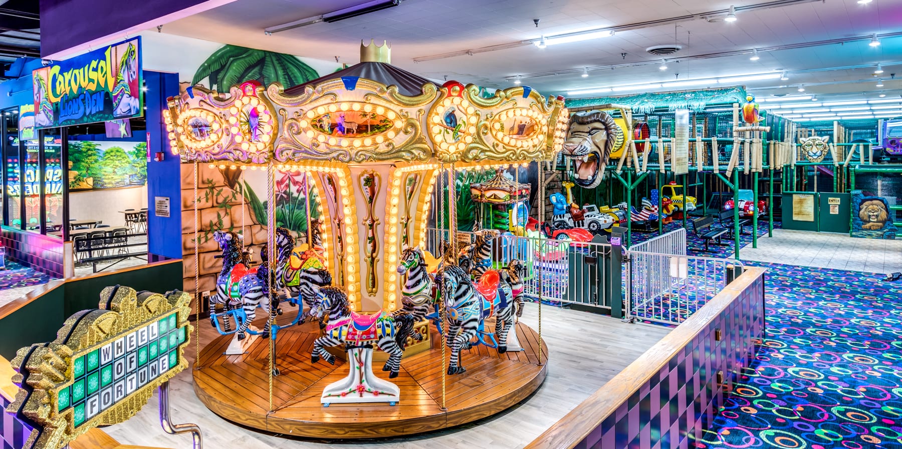 Merry Go Round with bright light Merry Go Round with bright light