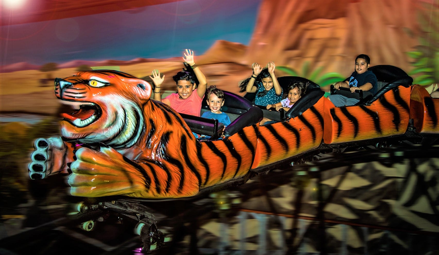 Roller Coaster edited Safari Land Indoor Amusement Park